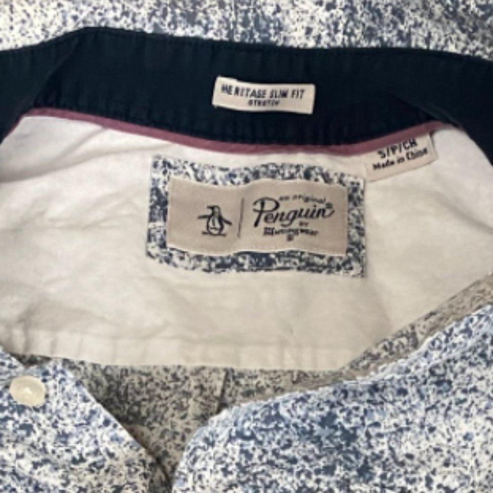 original penguin slim button up shirt